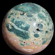 Large Ocean Jasper sphere 129mm 2900g in sunlight - Rocks and Things Store