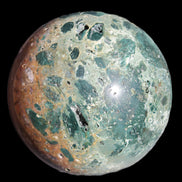 Large Ocean Jasper sphere 129mm 2900g in sunlight - Rocks and Things Store