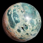 Large Ocean Jasper sphere 129mm 2900g in sunlight - Rocks and Things Store