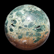Large Ocean Jasper sphere 129mm 2900g in sunlight - Rocks and Things Store