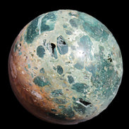 Large Ocean Jasper sphere 129mm 2900g in sunlight - Rocks and Things Store