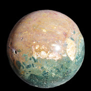 Large Ocean Jasper sphere 129mm 2900g in sunlight - Rocks and Things Store