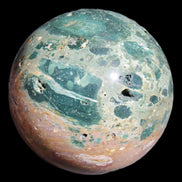 Large Ocean Jasper sphere 129mm 2900g in sunlight - Rocks and Things Store