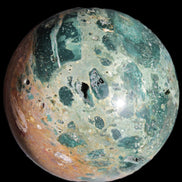 Large Ocean Jasper sphere 129mm 2900g in sunlight - Rocks and Things Store