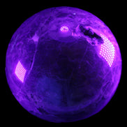 Volcano Agate sphere 135mm 3240g in UV light - Rocks and Things Store