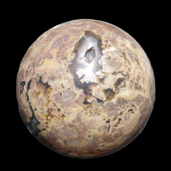 Volcano Agate sphere 135mm 3240g in sunlight - Rocks and Things Store