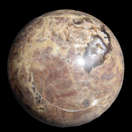 Volcano Agate sphere 135mm 3240g in sunlight - Rocks and Things Store