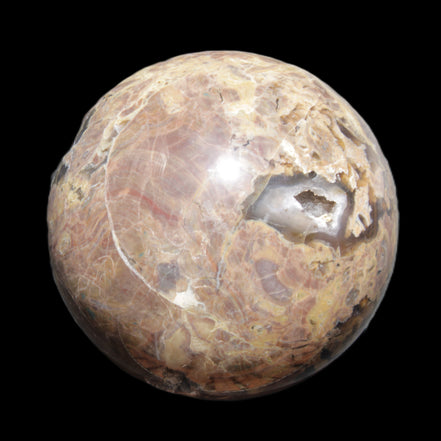 Volcano Agate sphere 135mm 3240g in sunlight - Rocks and Things Store