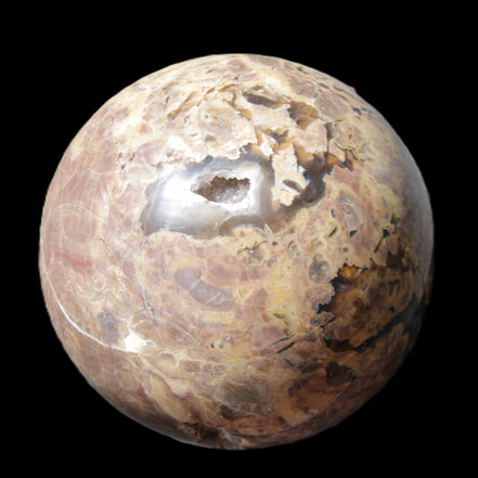 Volcano Agate sphere 135mm 3240g in sunlight - Rocks and Things Store