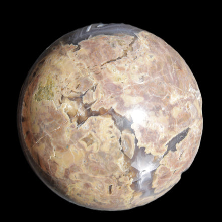 Volcano Agate sphere 135mm 3240g in sunlight - Rocks and Things Store