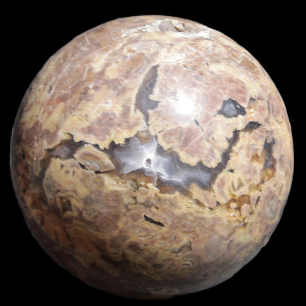 Volcano Agate sphere 135mm 3240g in sunlight - Rocks and Things Store