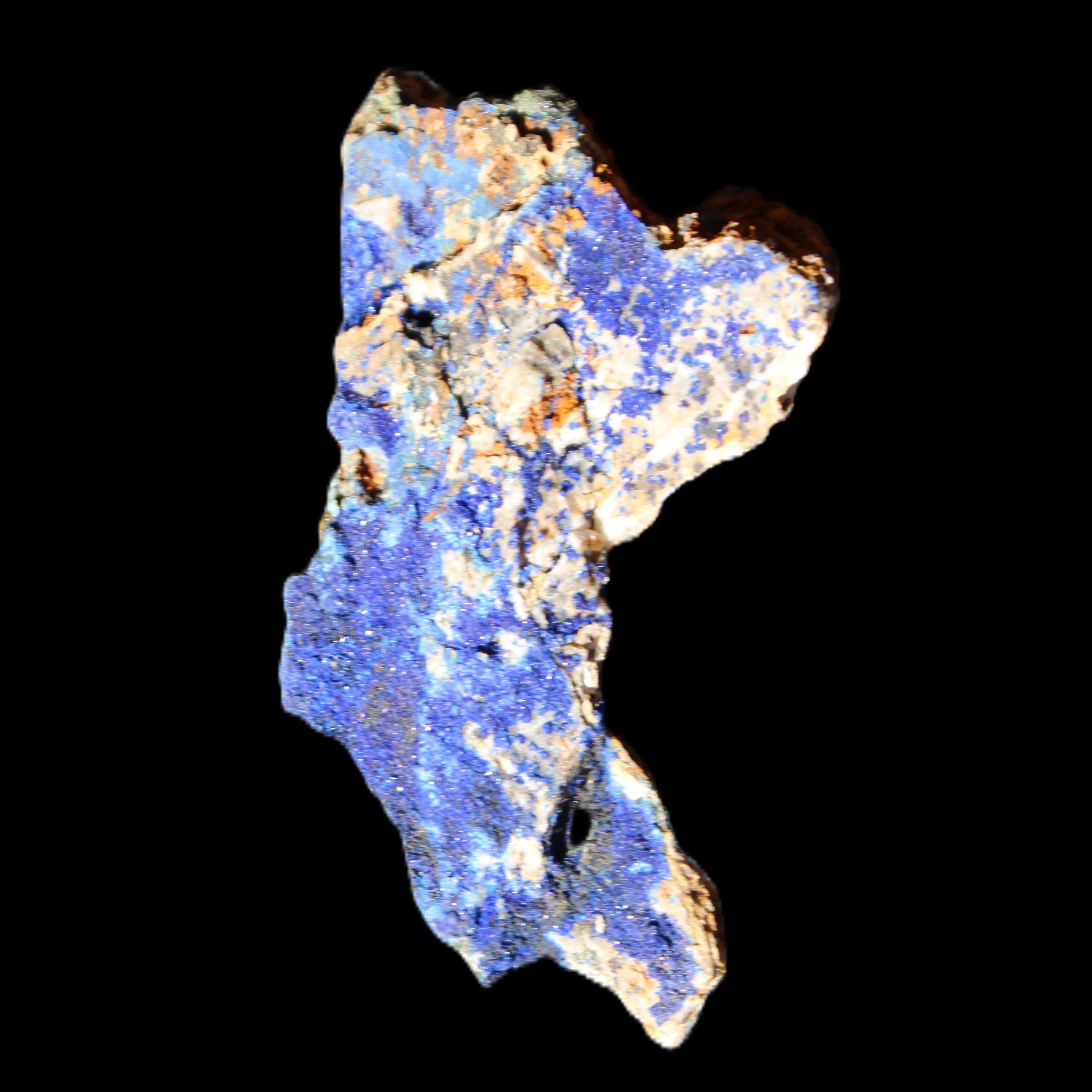 Azurite Malachite mineral specimen 48*31*22mm 27g in sunlight - Rocks and Things Store