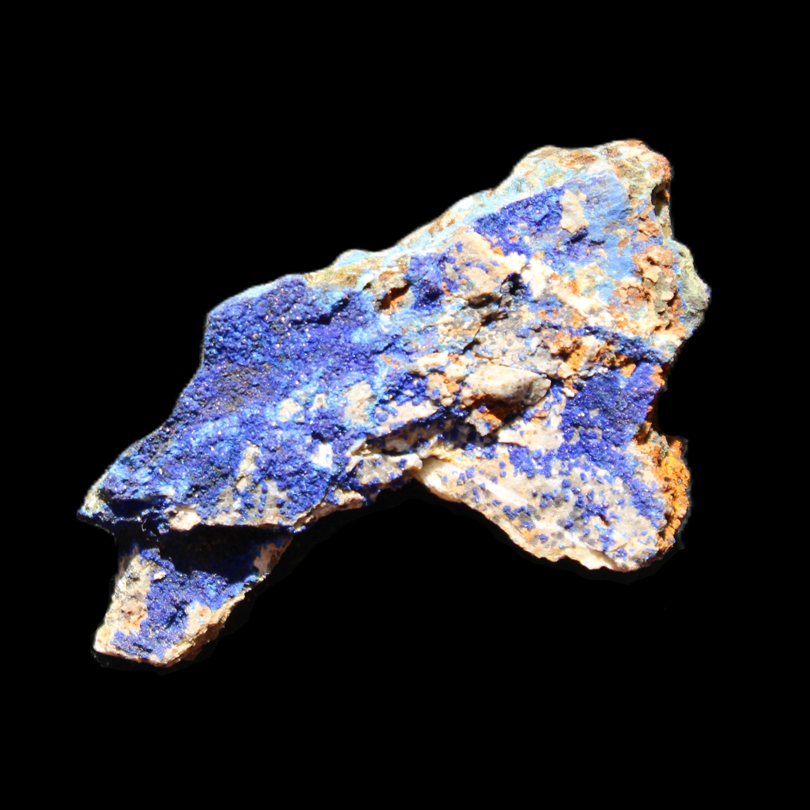 Azurite Malachite mineral specimen 48*31*22mm 27g in sunlight - Rocks and Things Store