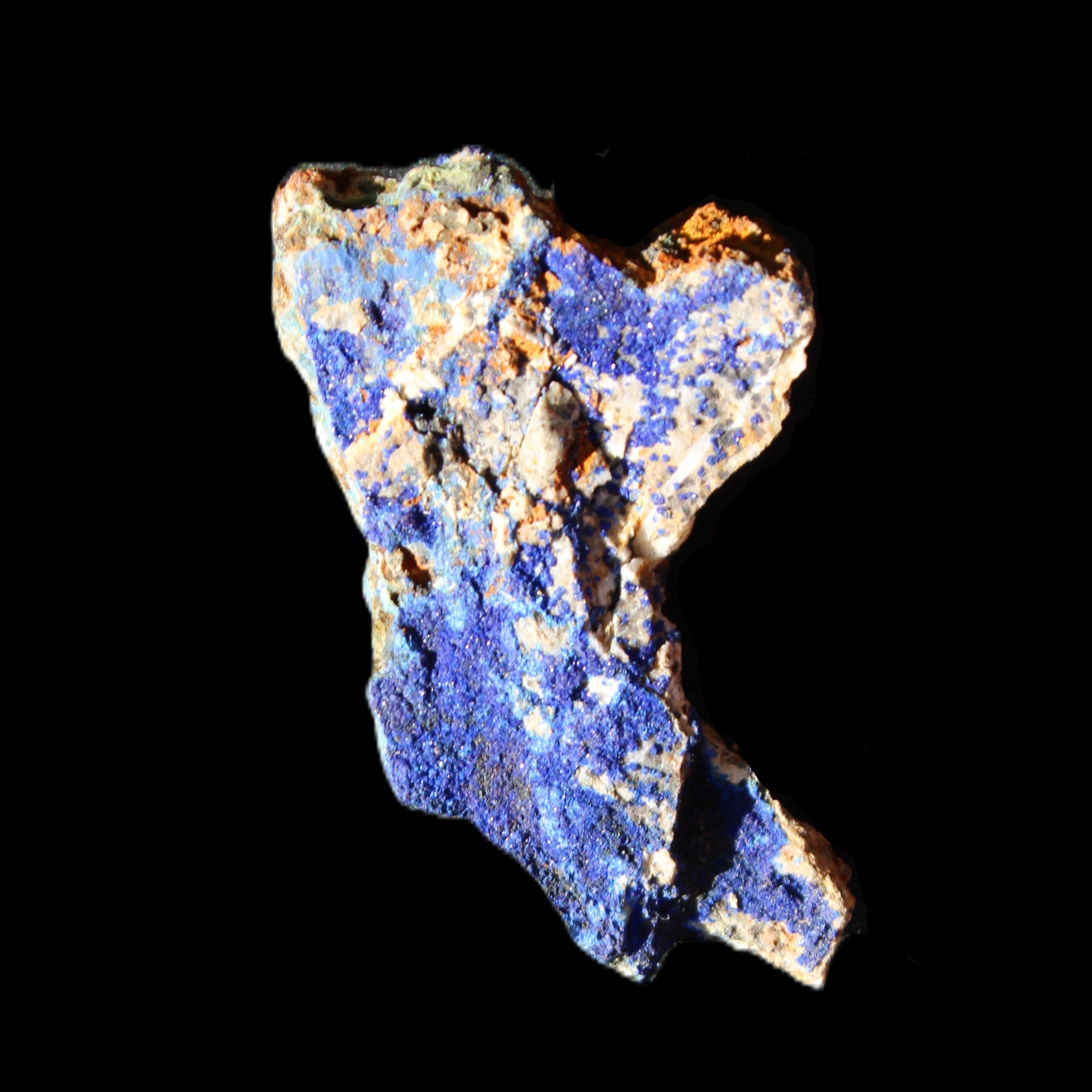 Azurite Malachite mineral specimen 48*31*22mm 27g in sunlight - Rocks and Things Store