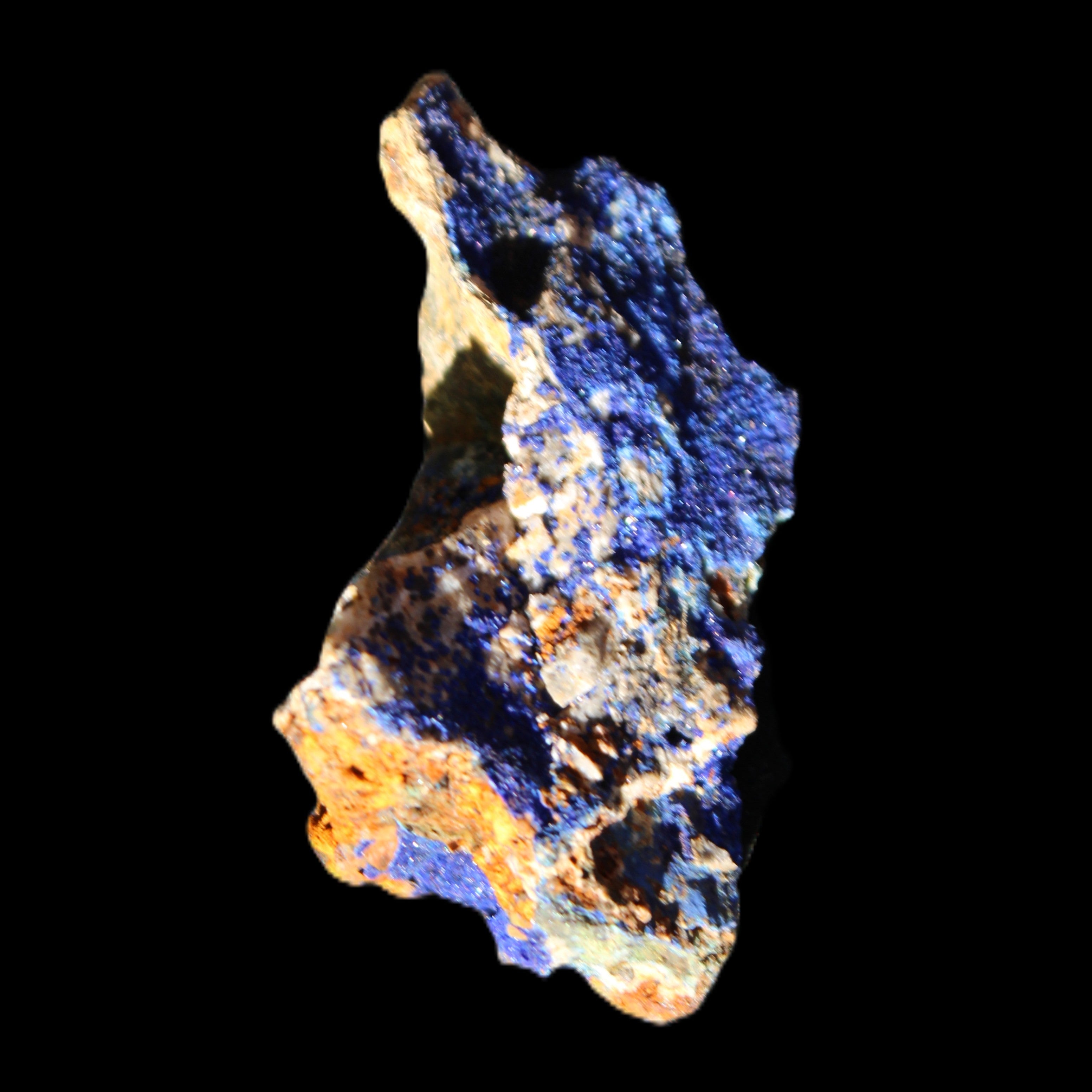 Azurite Malachite mineral specimen 48*31*22mm 27g in sunlight - Rocks and Things Store
