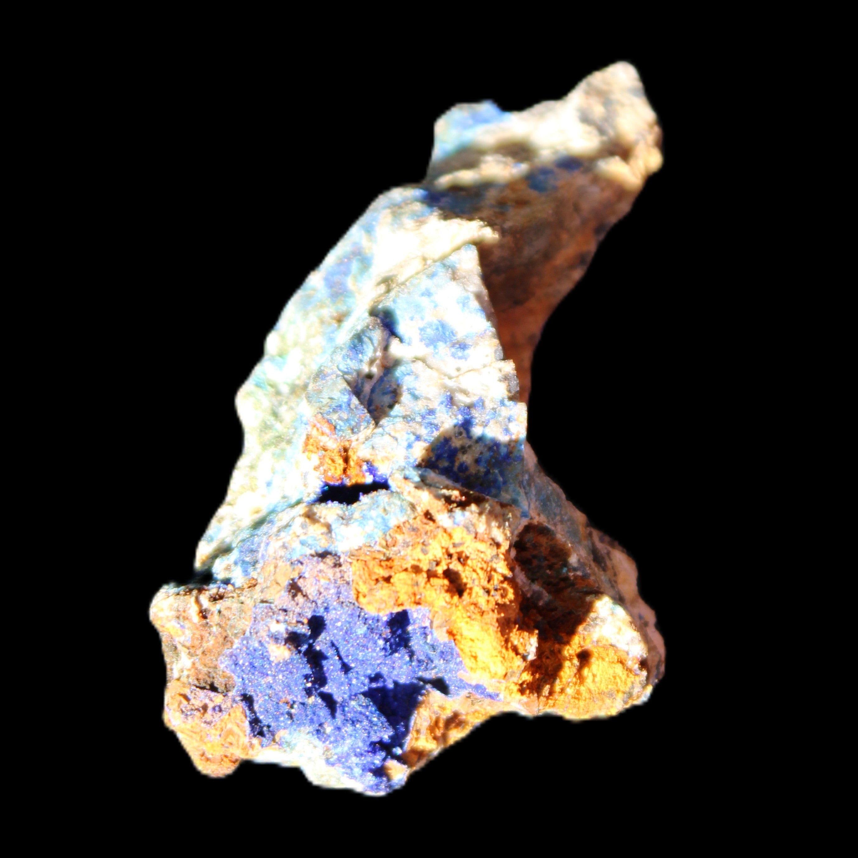 Azurite Malachite mineral specimen 48*31*22mm 27g in sunlight - Rocks and Things Store