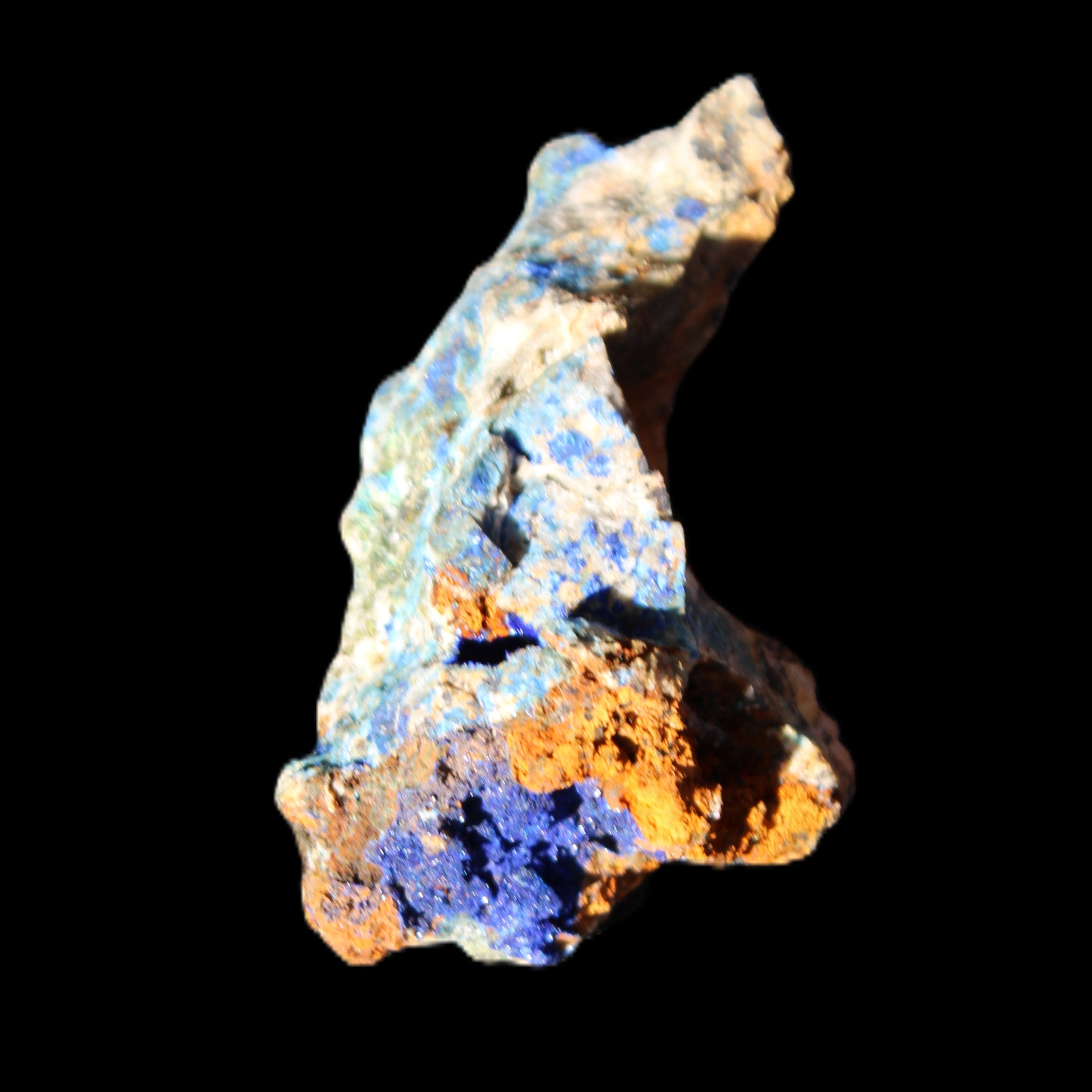 Azurite Malachite mineral specimen 48*31*22mm 27g in sunlight - Rocks and Things Store