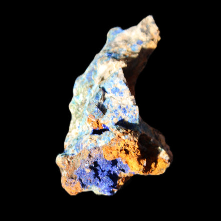 Azurite Malachite mineral specimen 48*31*22mm 27g in sunlight - Rocks and Things Store