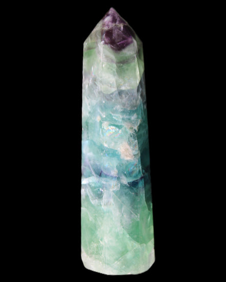 Colourful Fluorite wand 96*24*28mm 110g in sunlight - Rocks and Things Store