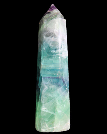 Colourful Fluorite wand 96*24*28mm 110g in sunlight - Rocks and Things Store