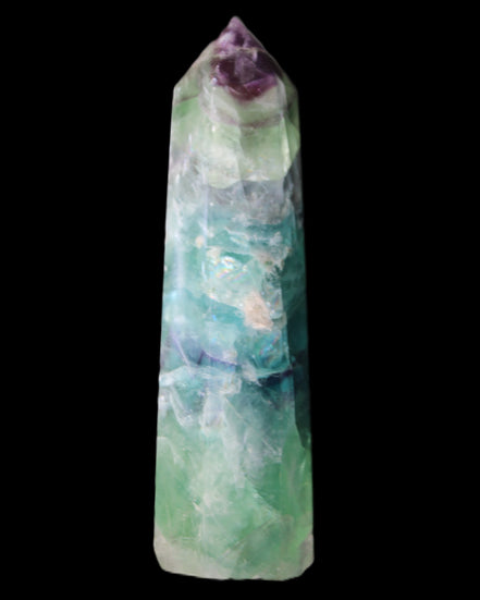 Colourful Fluorite wand 96*24*28mm 110g in sunlight - Rocks and Things Store