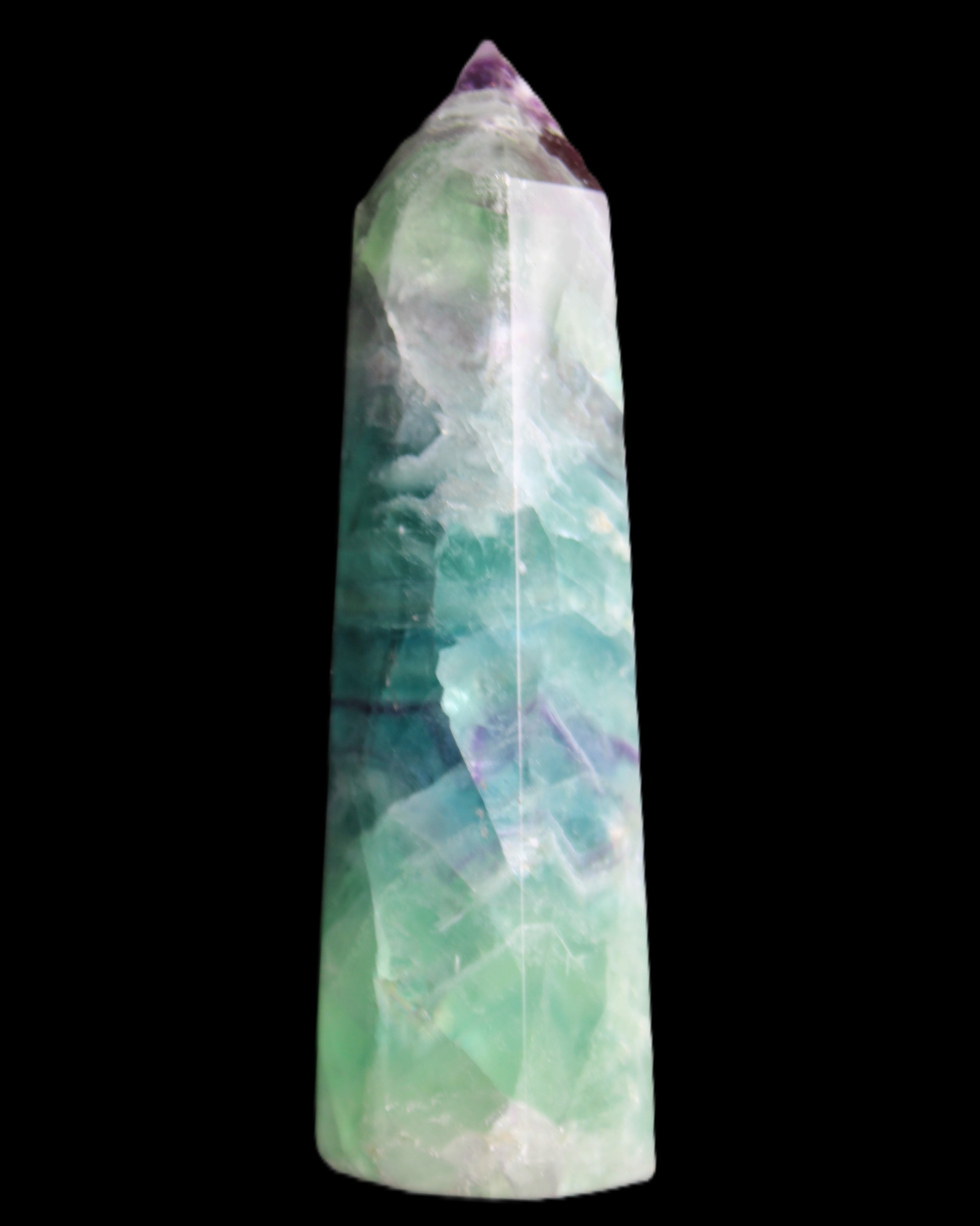 Colourful Fluorite wand 96*24*28mm 110g in sunlight - Rocks and Things Store