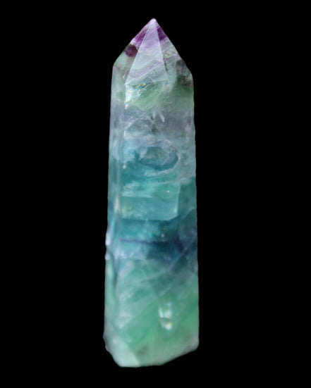 Colourful Fluorite wand 96*24*28mm 110g in sunlight - Rocks and Things Store