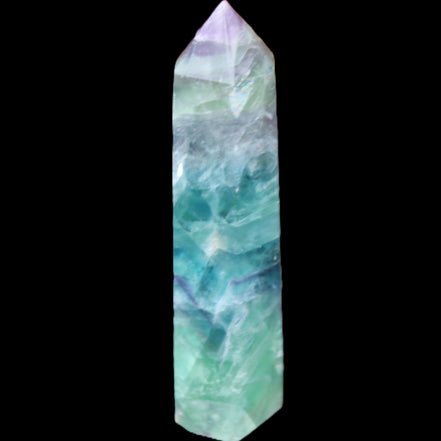 Colourful Fluorite wand 96*24*28mm 110g in sunlight - Rocks and Things Store