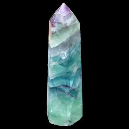 Colourful Fluorite wand 96*24*28mm 110g in sunlight - Rocks and Things Store