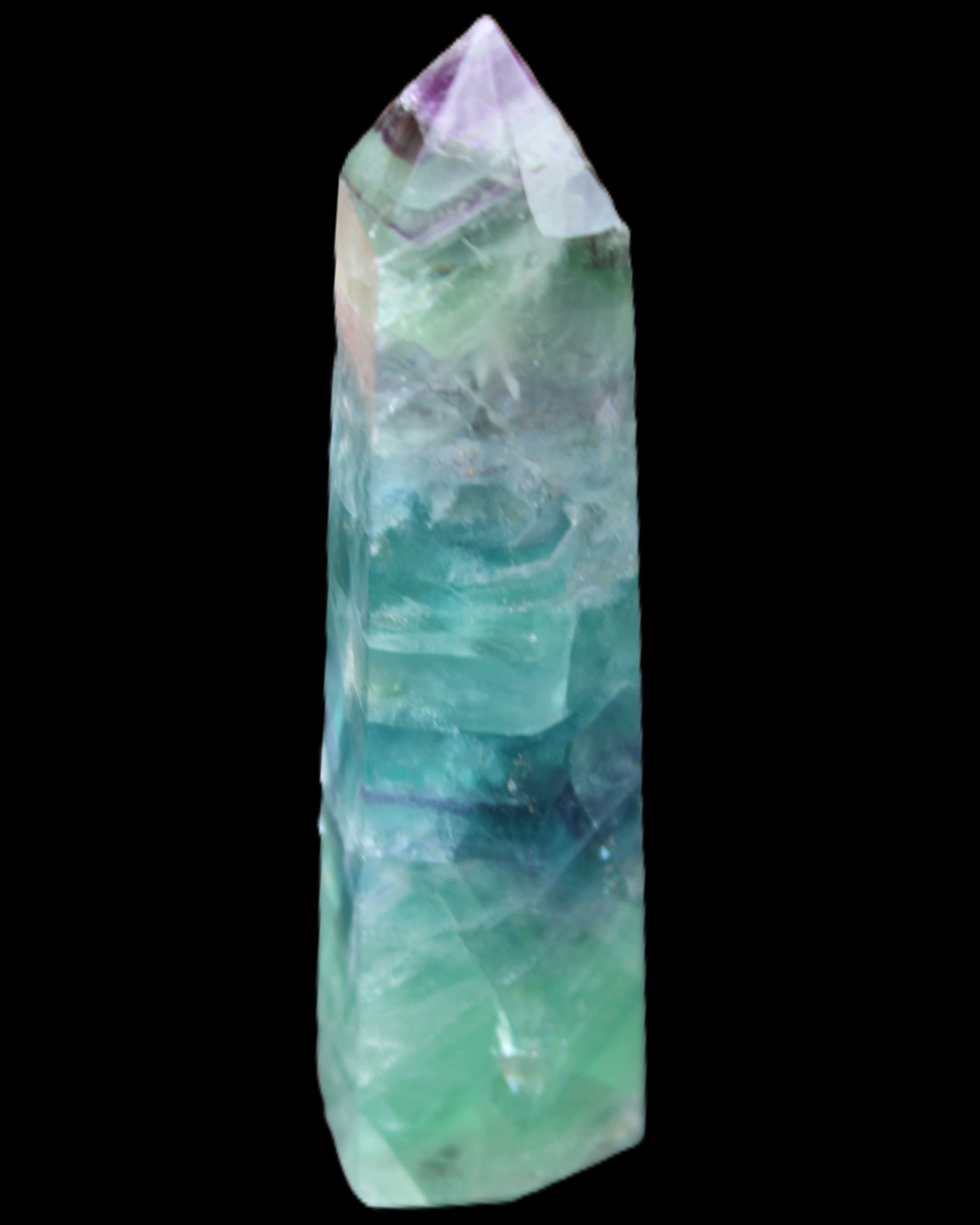 Colourful Fluorite wand 96*24*28mm 110g in sunlight - Rocks and Things Store