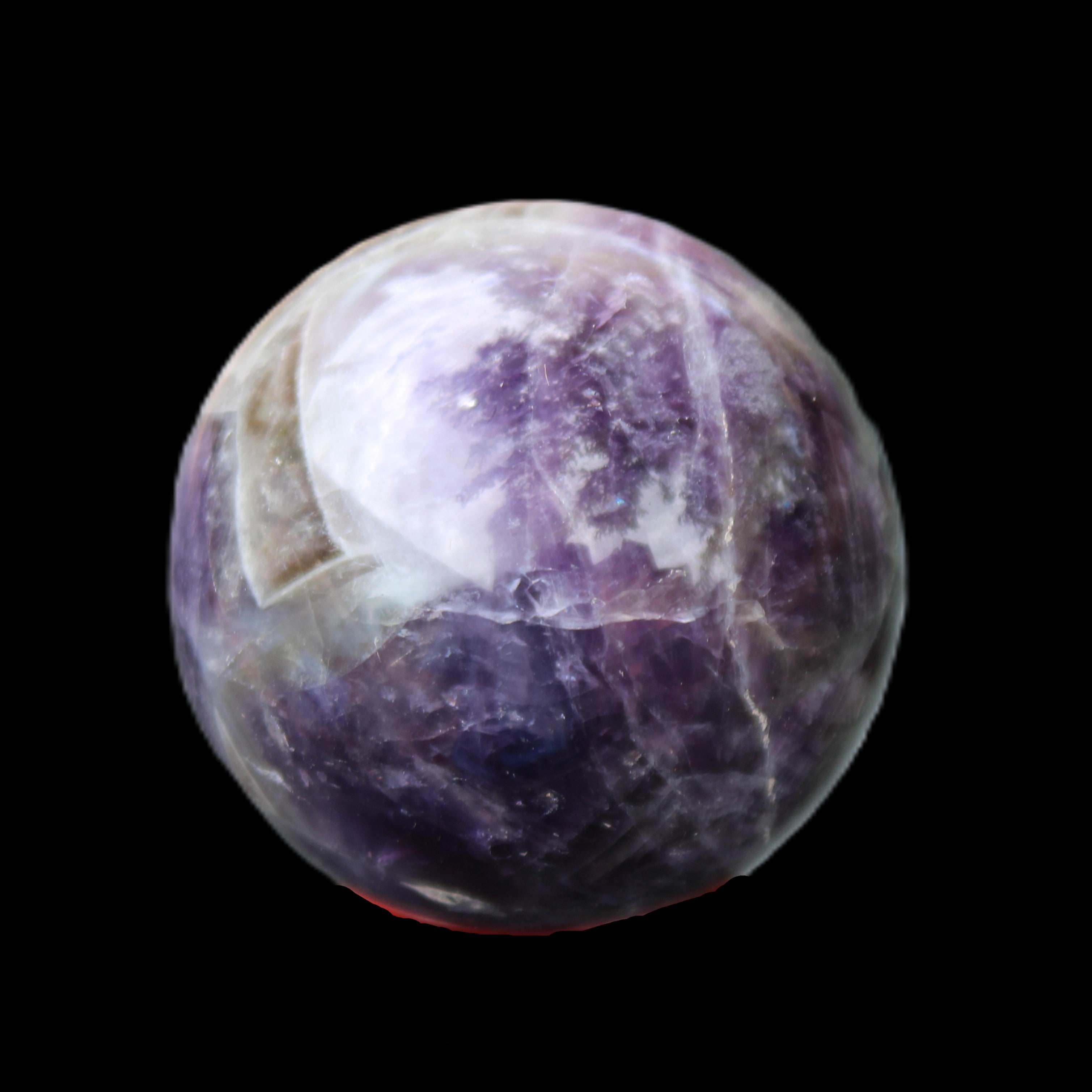 Amethyst sphere 44mm 113g in sunlight - Rocks and Things Store