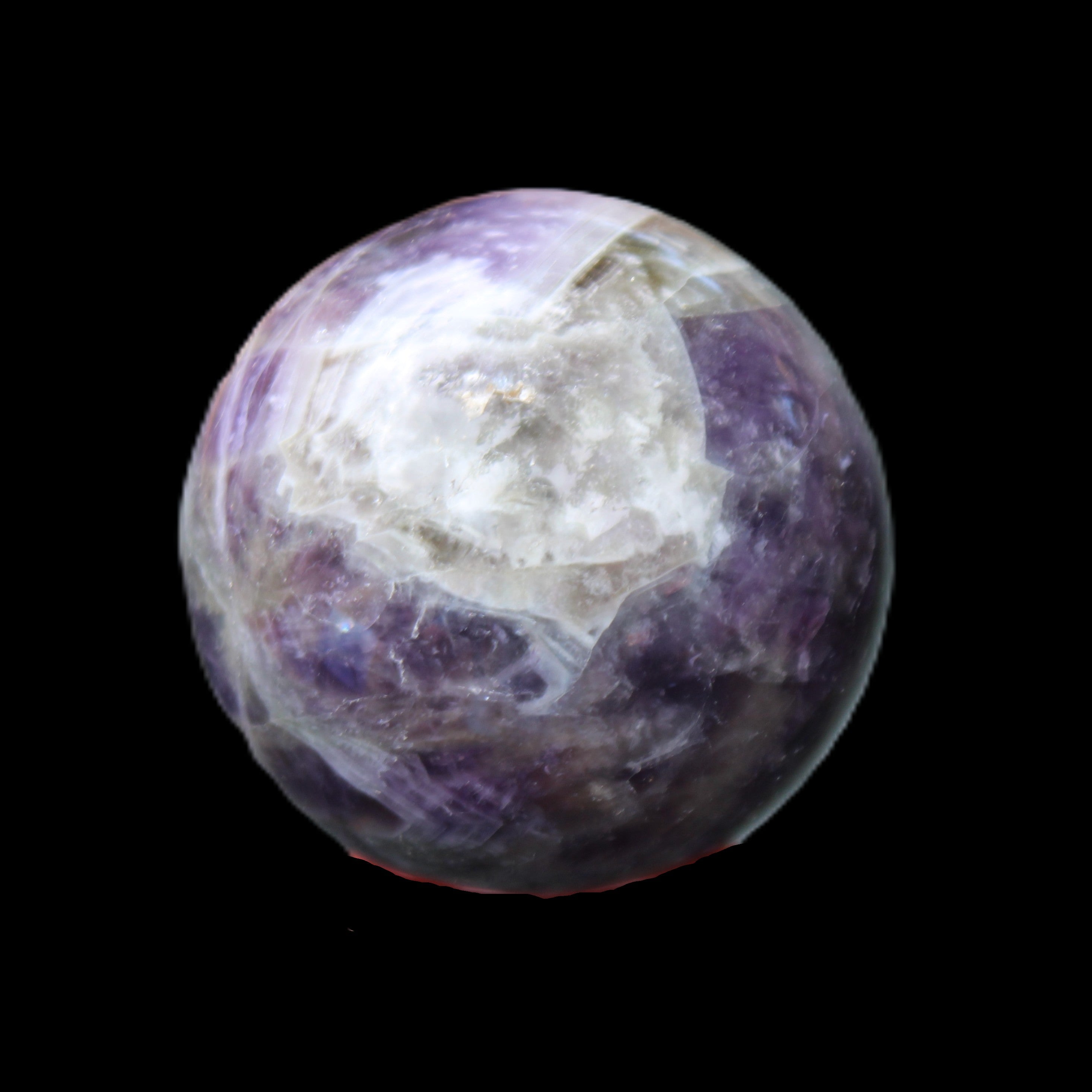 Amethyst sphere 44mm 113g in sunlight - Rocks and Things Store