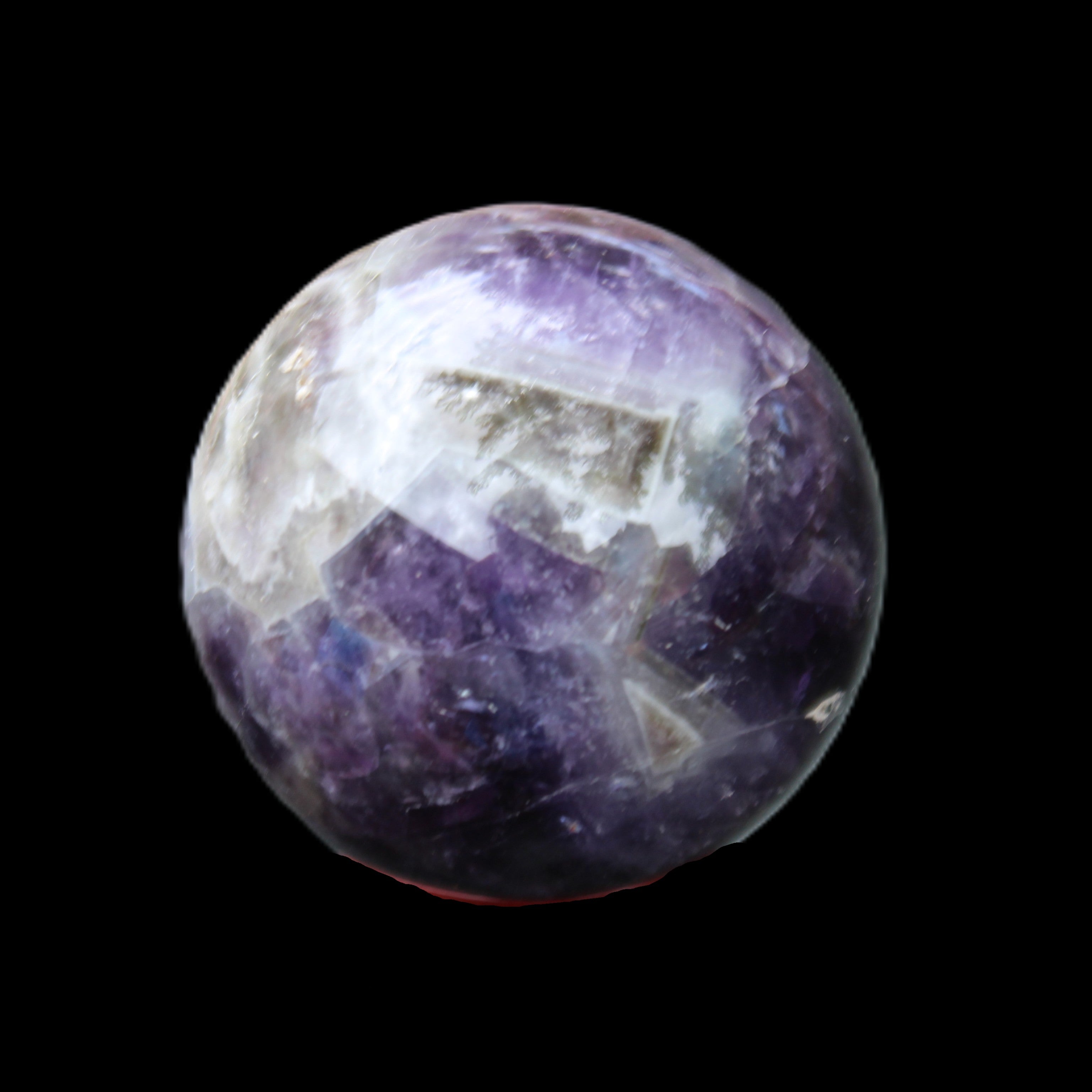 Amethyst sphere 44mm 113g in sunlight - Rocks and Things Store