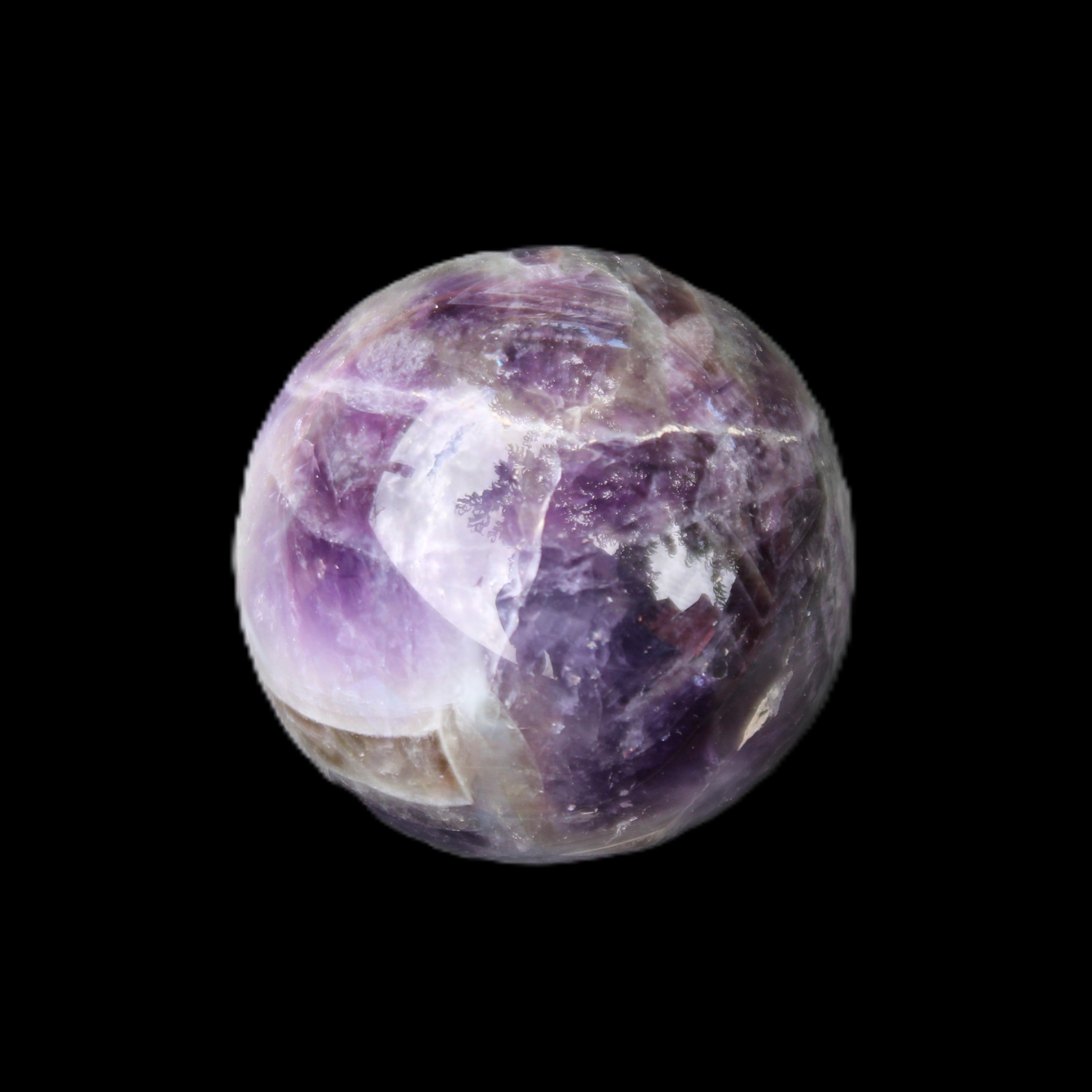 Amethyst sphere 44mm 113g in sunlight - Rocks and Things Store