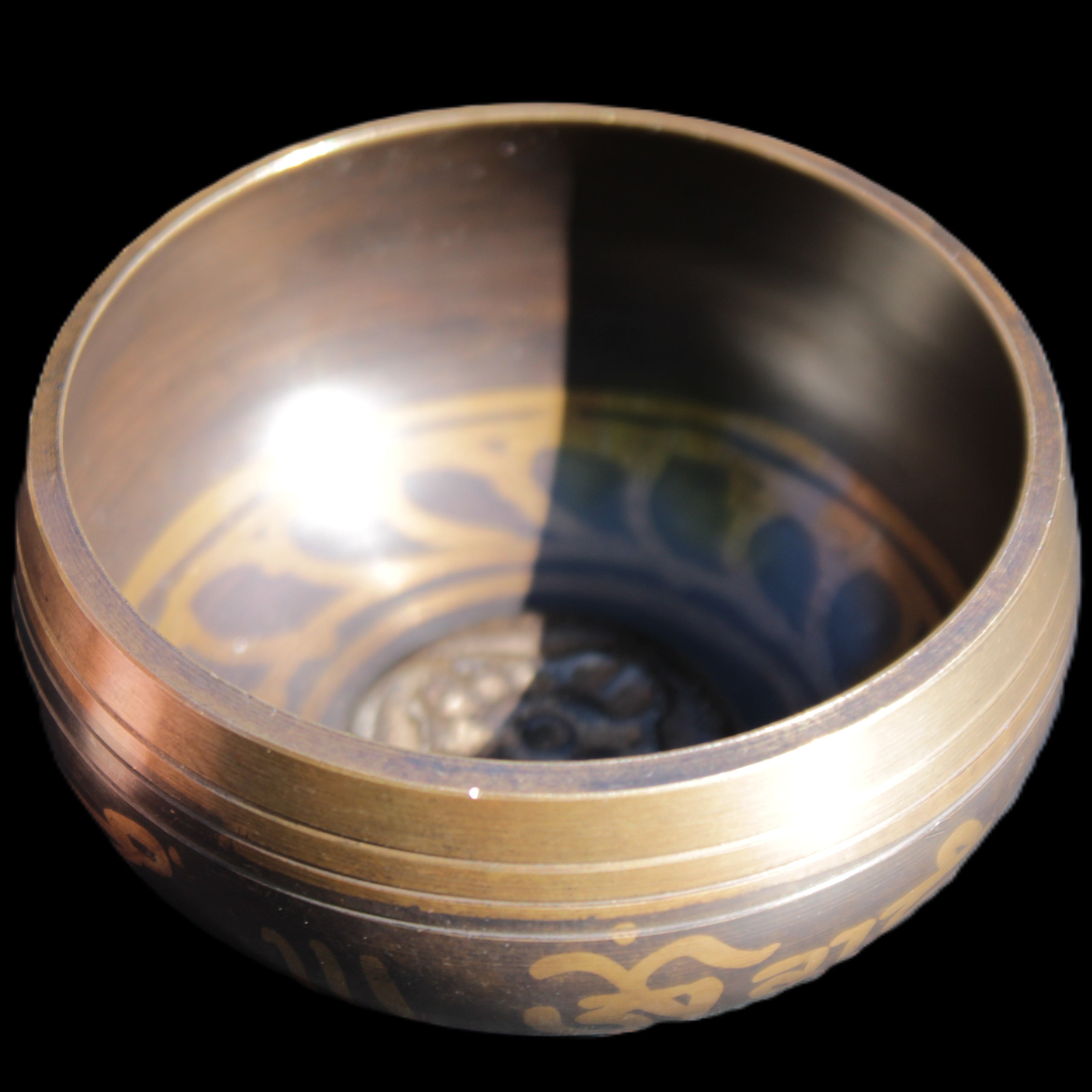 Singing bowl 85m with matt and mallet 125mm in sunlight - Rocks and Things Store