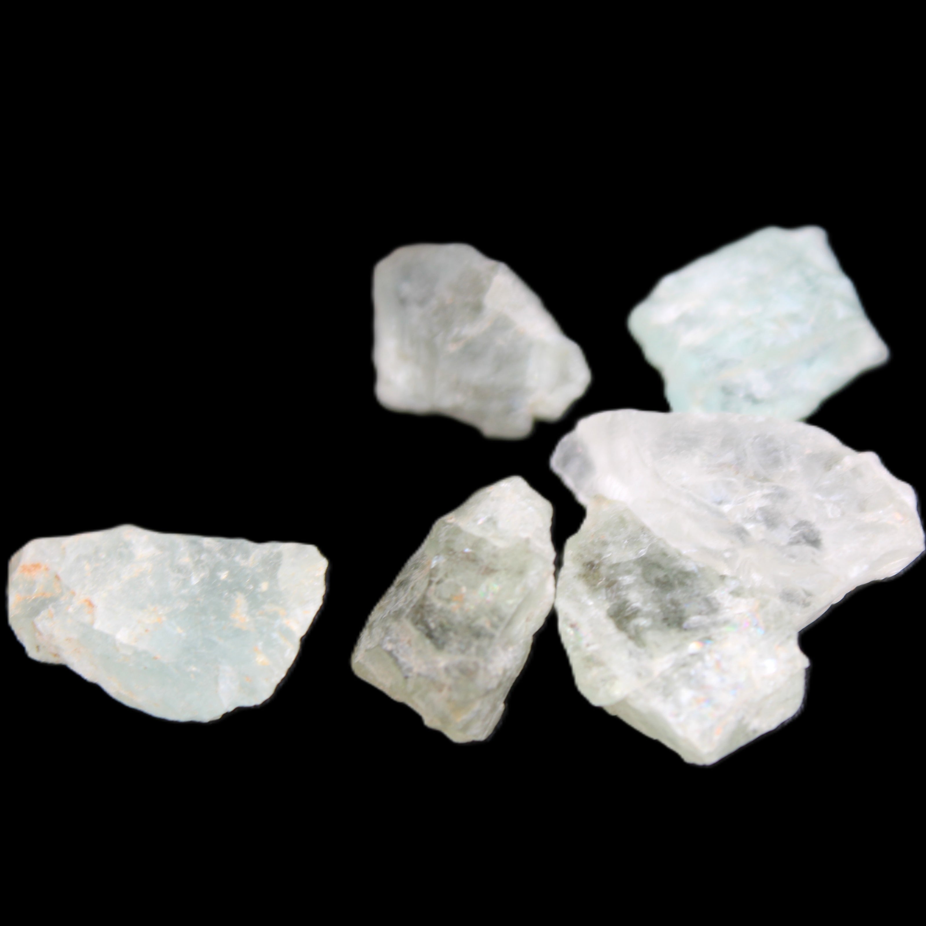 Aquamarine 5 natural crystals 10g in sunlight - Rocks and Things Store