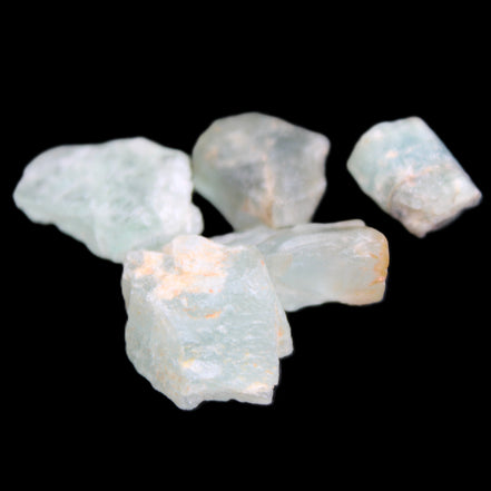 Aquamarine 5 natural crystals 10g in sunlight - Rocks and Things Store