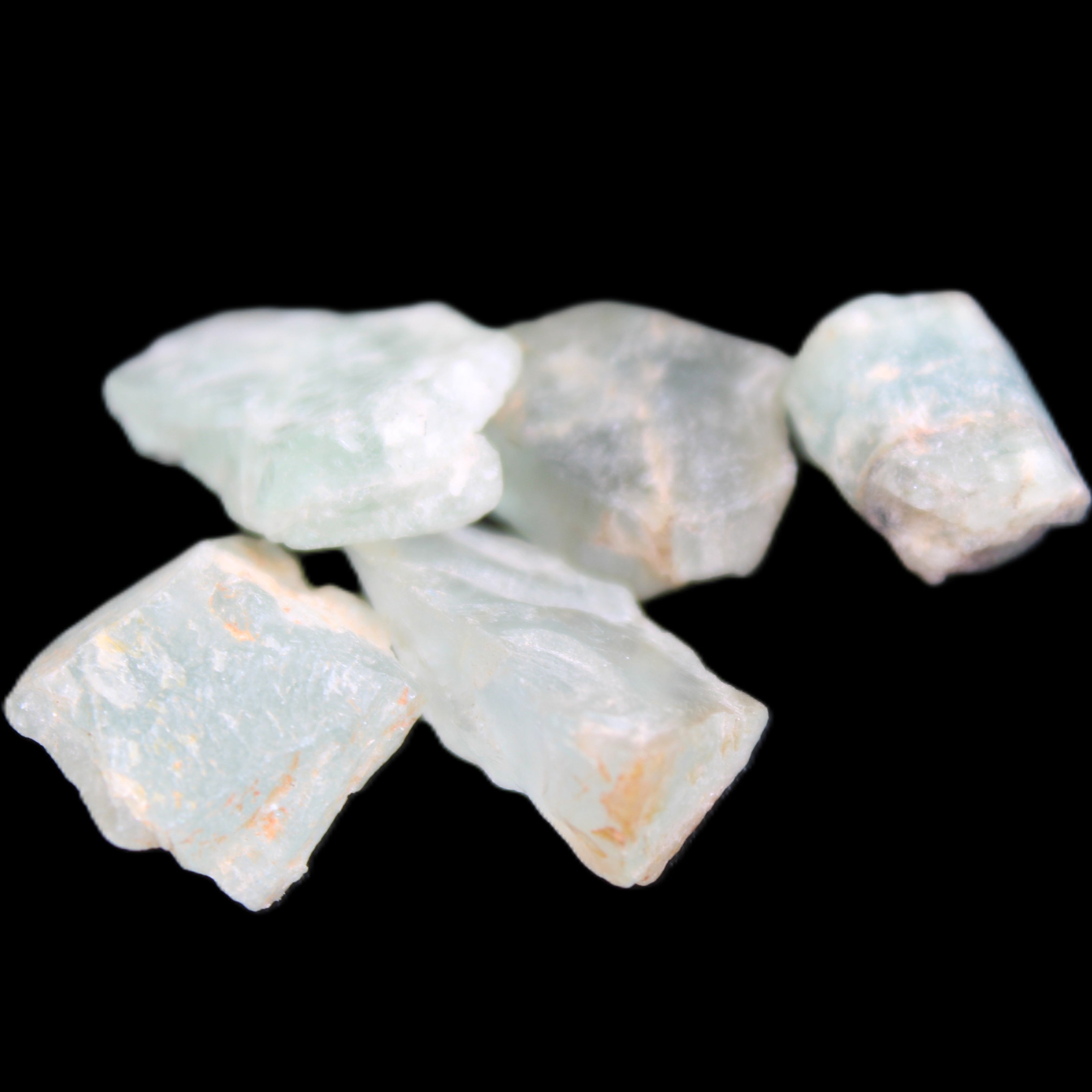 Aquamarine 5 natural crystals 10g in sunlight - Rocks and Things Store