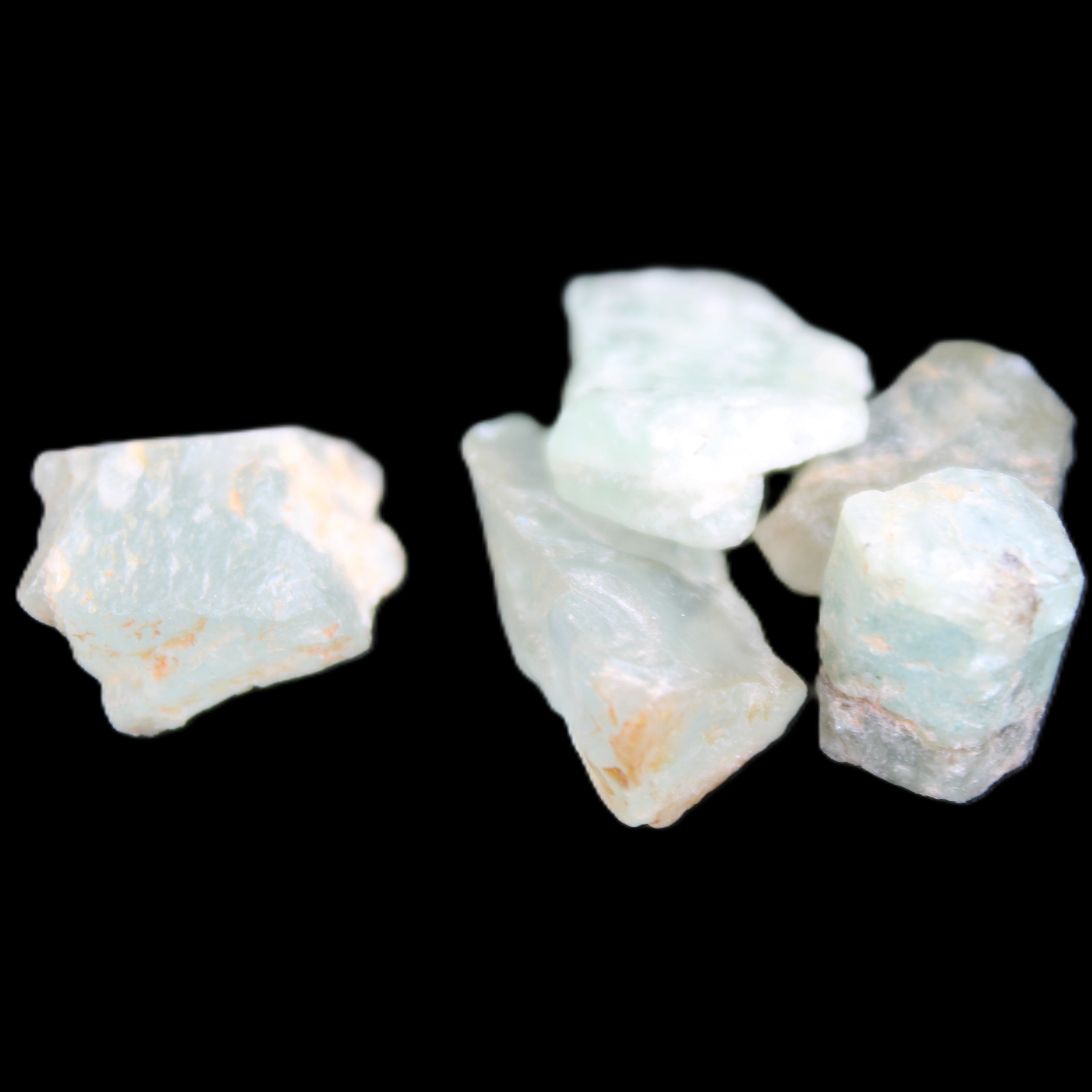 Aquamarine 5 natural crystals 10g in sunlight - Rocks and Things Store