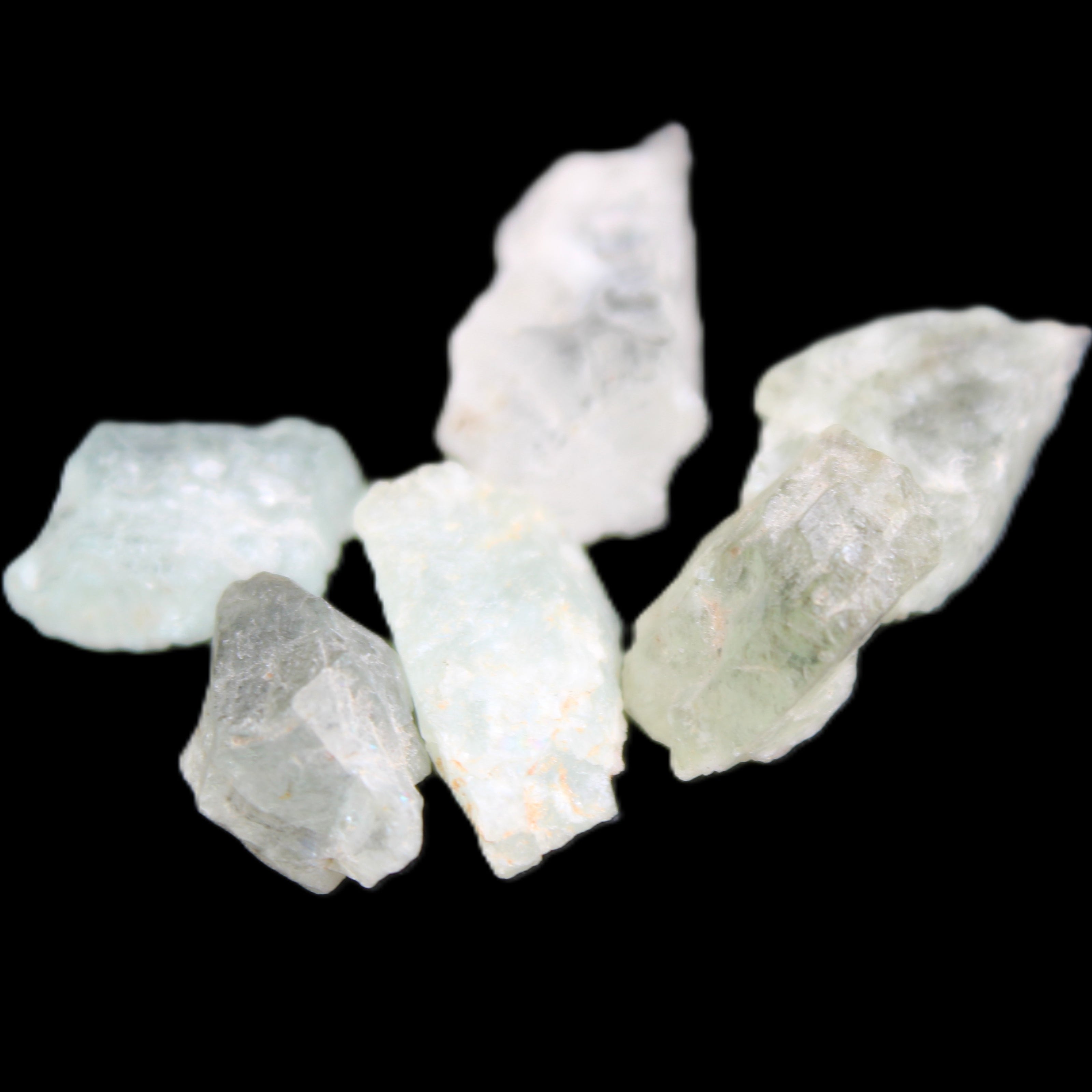 Aquamarine 5 natural crystals 10g in sunlight - Rocks and Things Store