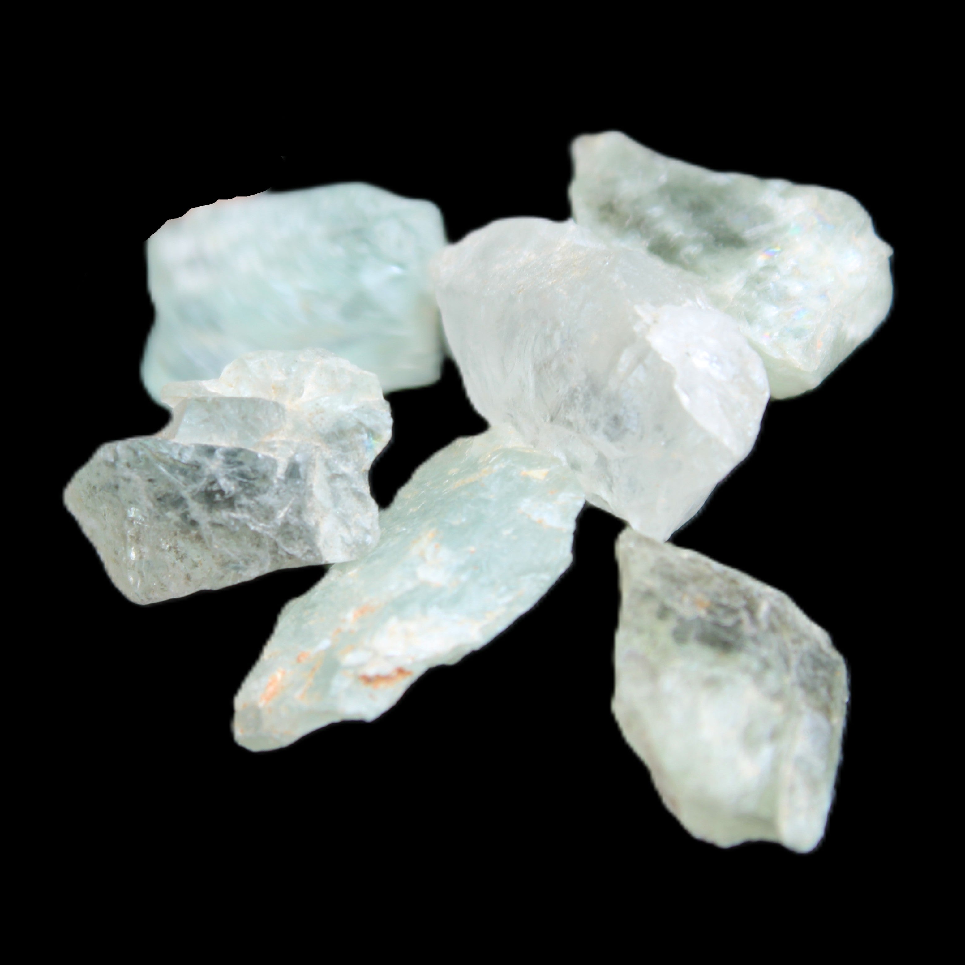 Aquamarine 5 natural crystals 10g in sunlight - Rocks and Things Store