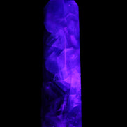 Rainbow Fluorite obelisk 116*26*30mm 151g in UV light - Rocks and Things Store