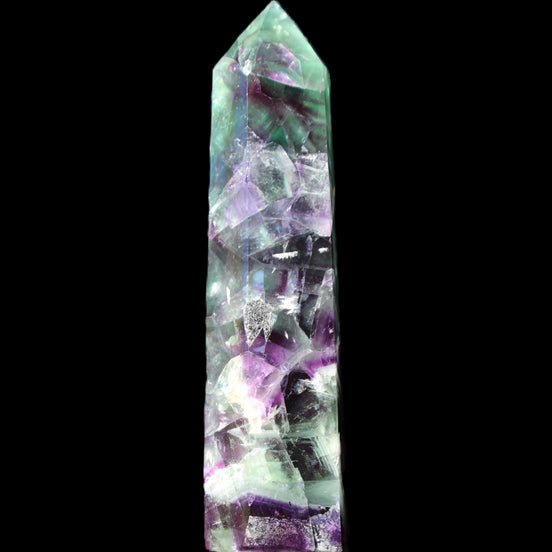 Rainbow Fluorite obelisk 116*26*30mm 151g