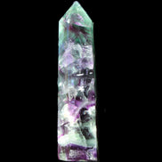 Rainbow Fluorite obelisk 116*26*30mm 151g in sunlight - Rocks and Things Store