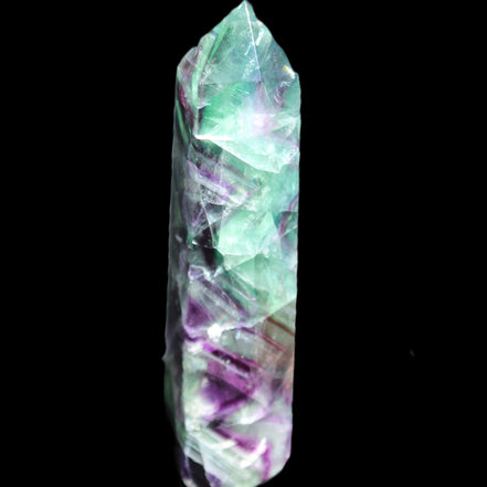 Rainbow Fluorite obelisk 116*26*30mm 151g in sunlight - Rocks and Things Store