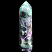 Rainbow Fluorite obelisk 116*26*30mm 151g in sunlight - Rocks and Things Store