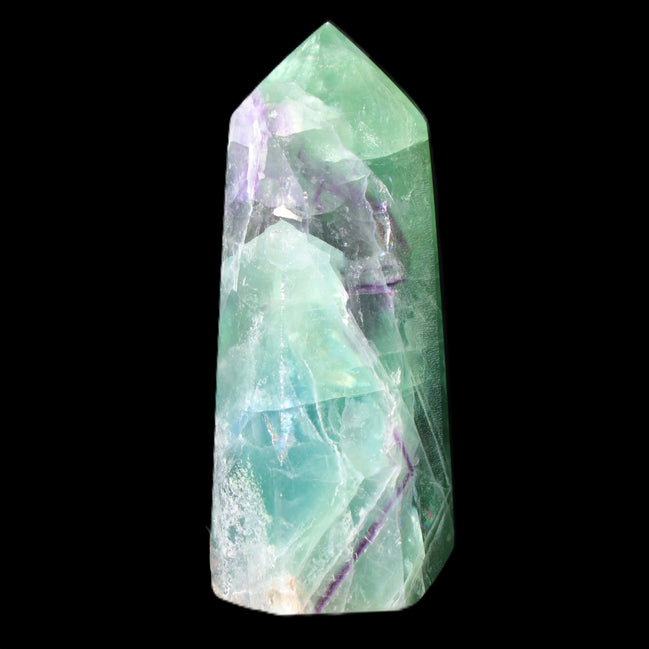Rainbow Fluorite obelisk 89*30*32mm 170g in sunlight - Rocks and Things Store