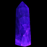 Rainbow Fluorite obelisk 89*30*32mm 170g in UV light - Rocks and Things Store