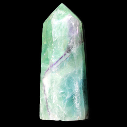 Rainbow Fluorite obelisk 89*30*32mm 170g in sunlight - Rocks and Things Store