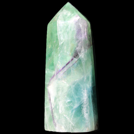 Rainbow Fluorite obelisk 89*30*32mm 170g in sunlight - Rocks and Things Store